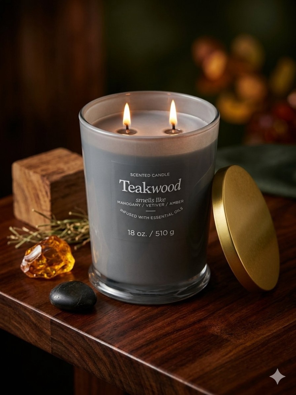 Teakwood Scented Candle